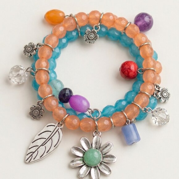 Handcrafted Jewelry - Boho Multi-Strand Charm Bracelet